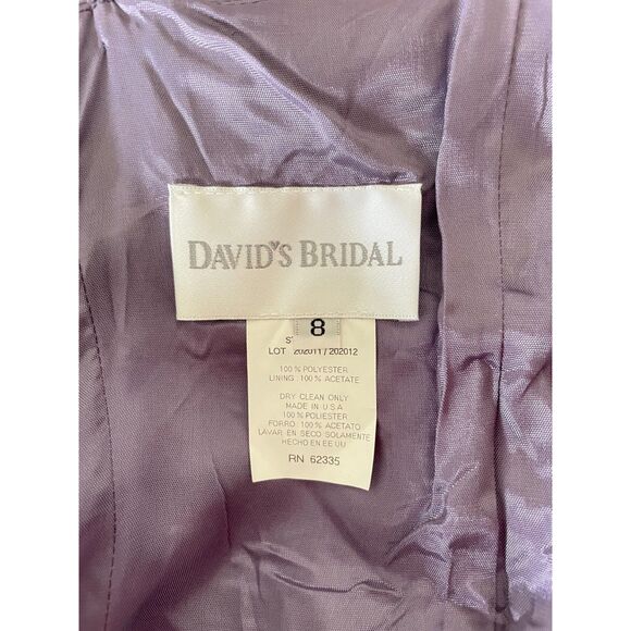 Vintage Prom Dress David's Bridal Purple Bridesmaid Formal Ball Gown Size 8 - Picture 7 of 8